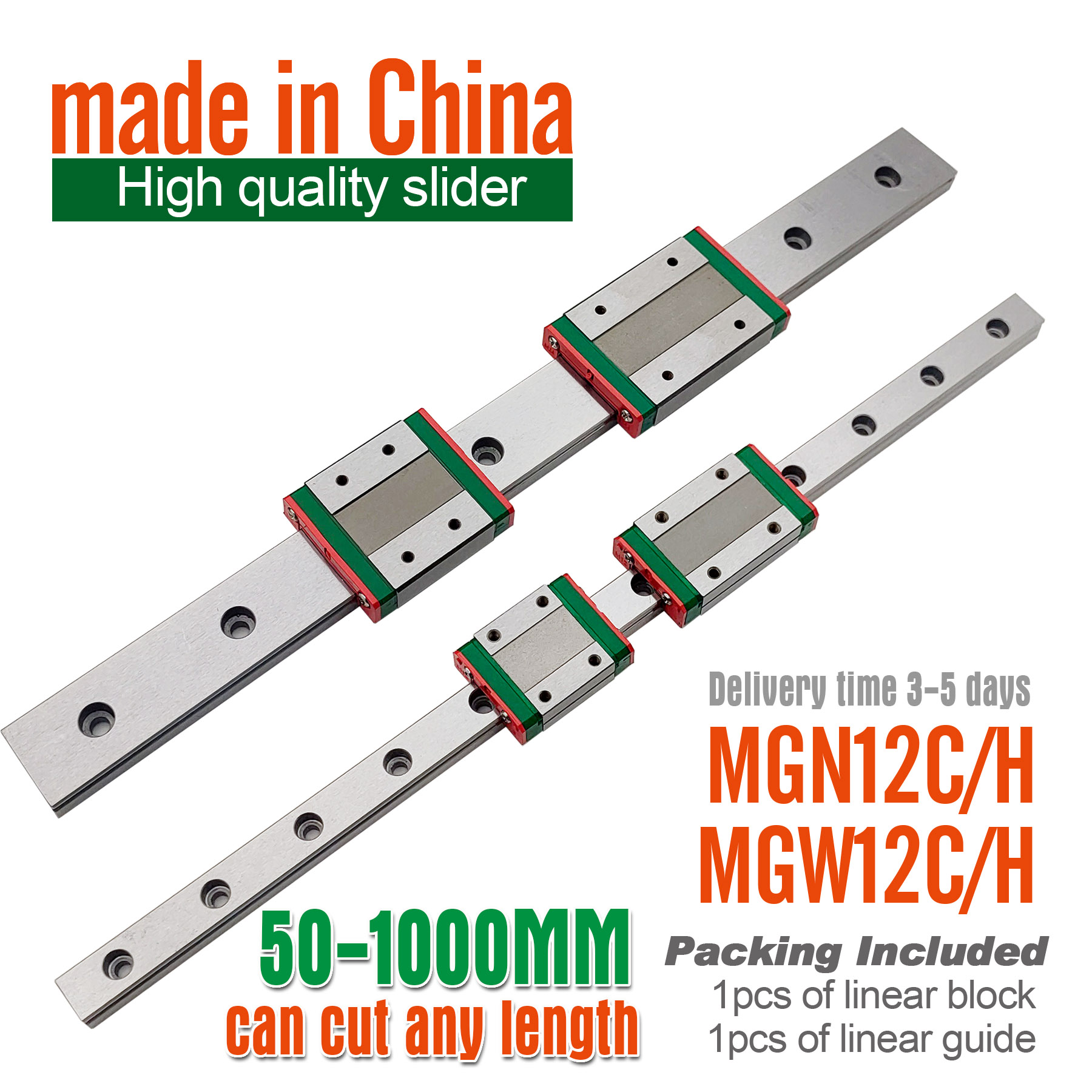 Linear Rail Mgn12H Set - Blocco di scorrimento della guida lineare