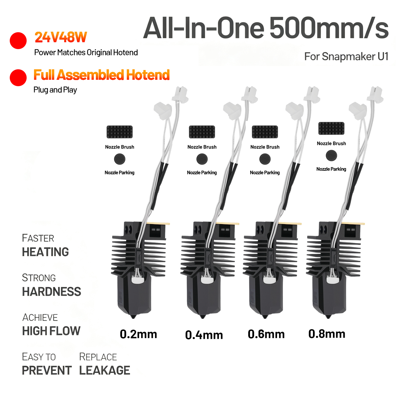 Hotend per Snapmaker U1 24V 48 - High Flow Ceramic Hotend recensione e prezzo